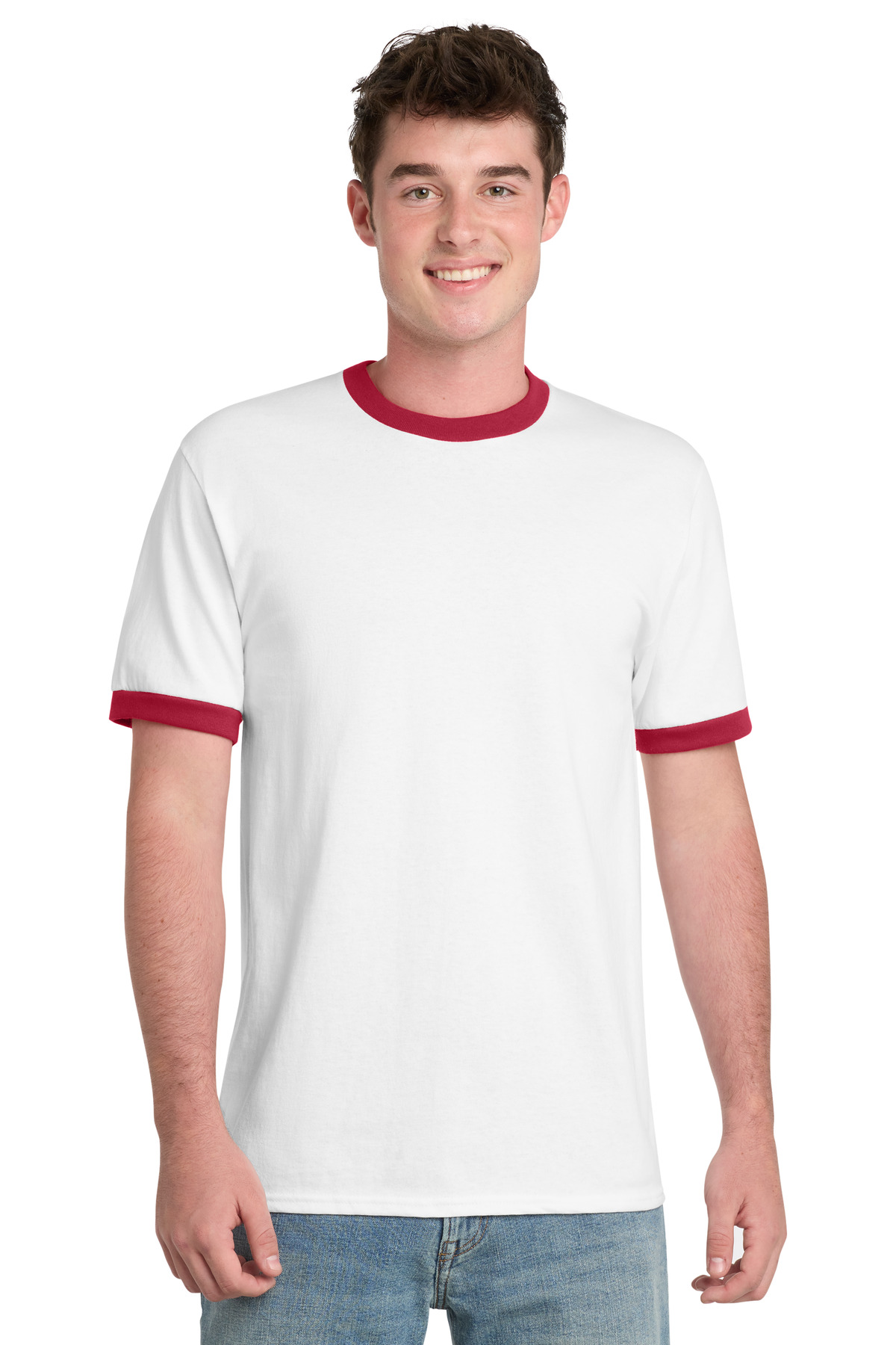 Port & Co Core Cotton Ringer Tee