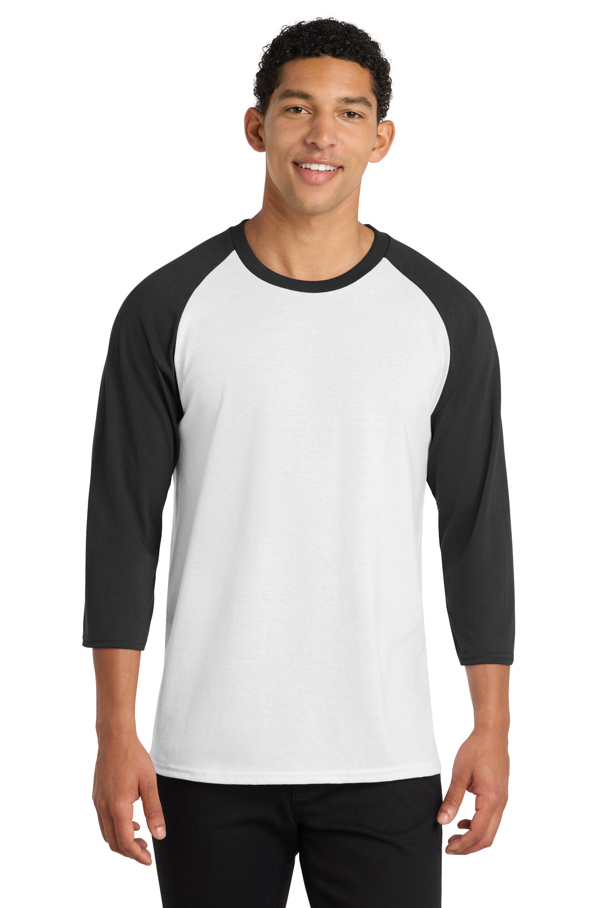 Port & Co Core Blend 3/4-Sleeve Raglan Tee
