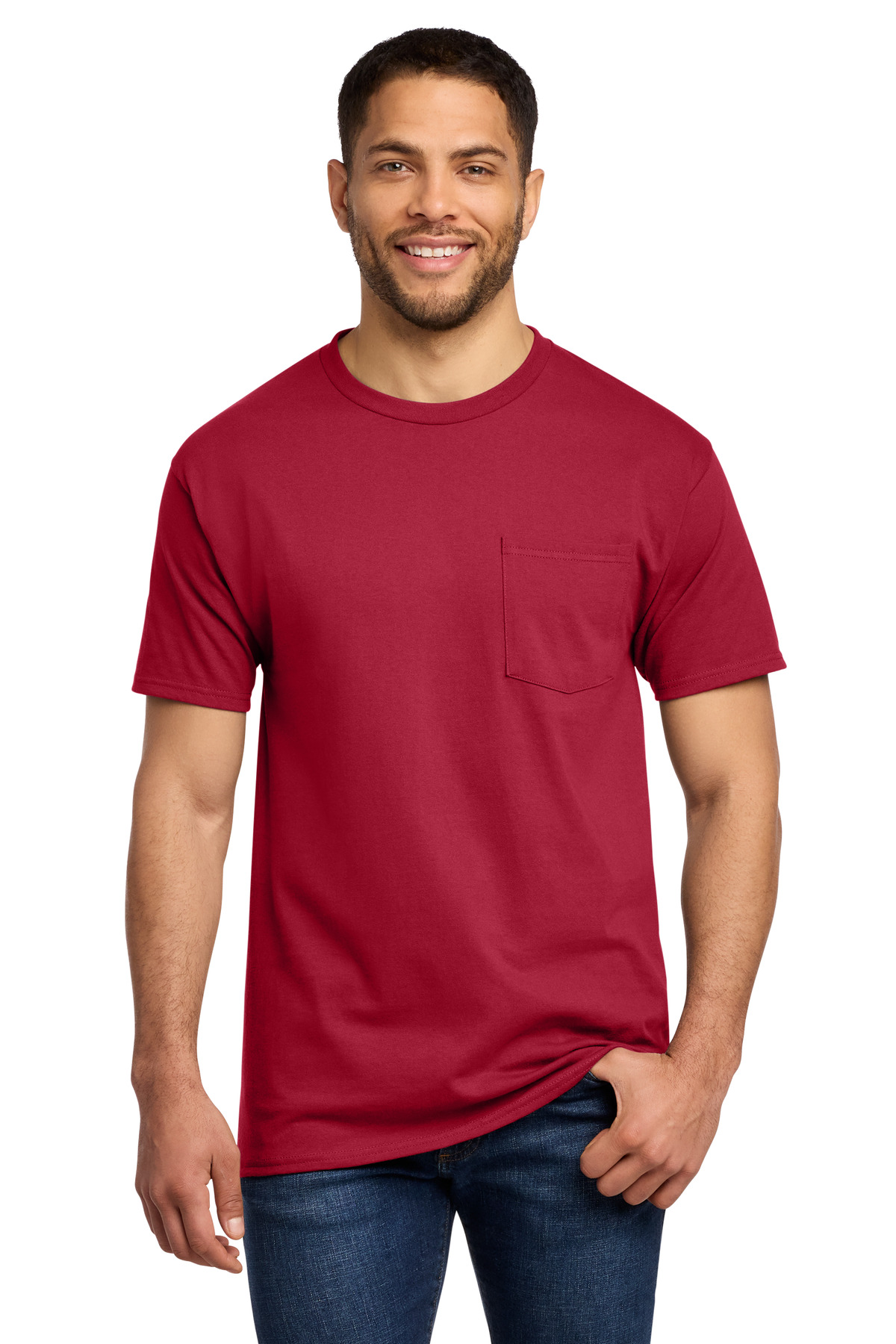 Port & Co Tall Essential Pocket Tee