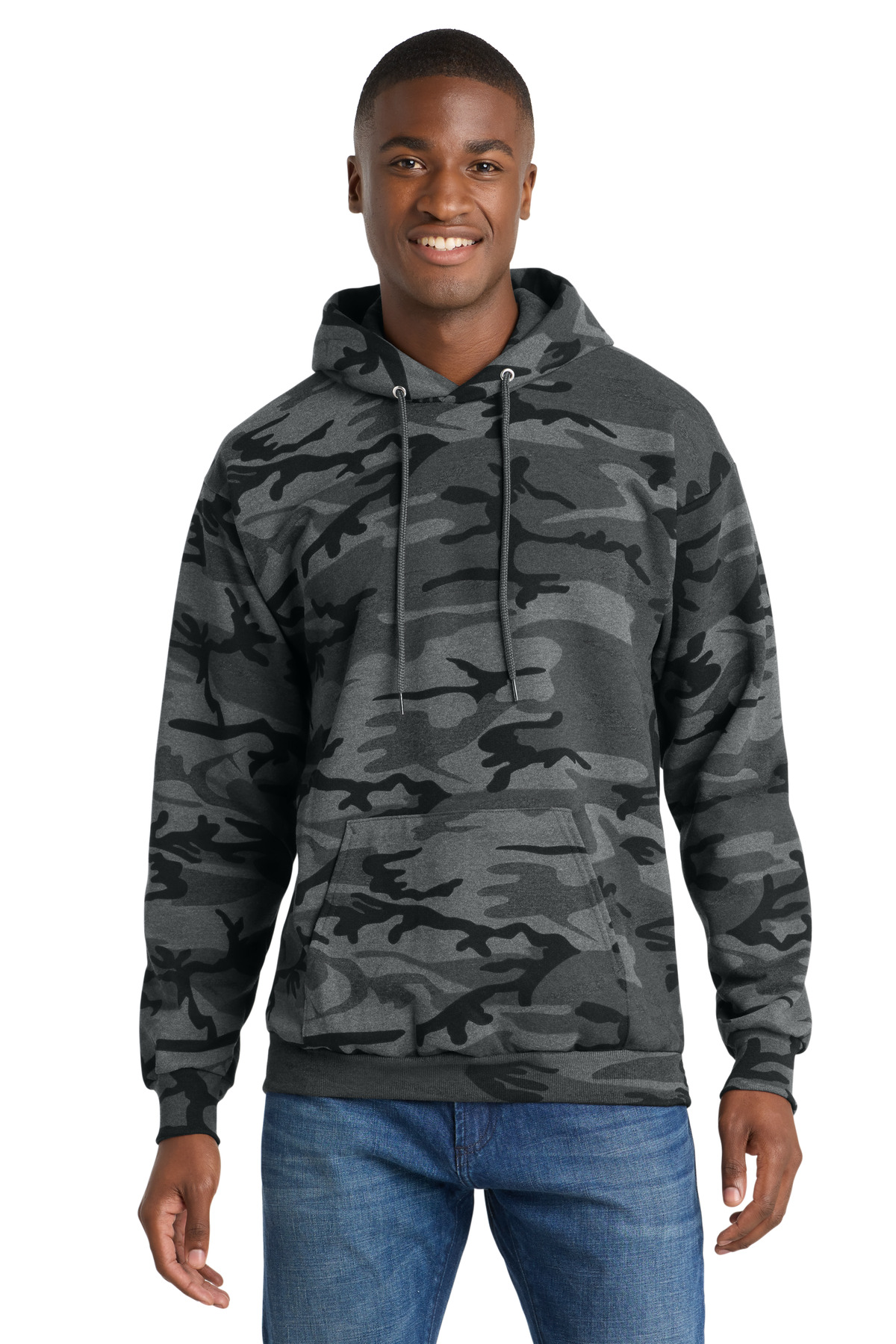 Port & Co Core Fleece Camo Pullover Hooded Sweatshirt