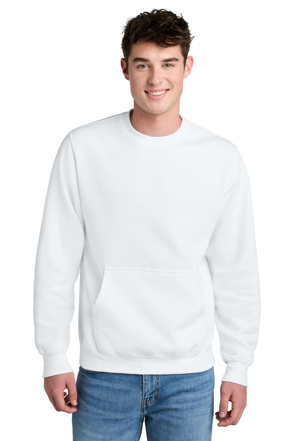Port & Co Core Fleece Crewneck Pocket Sweatshirt