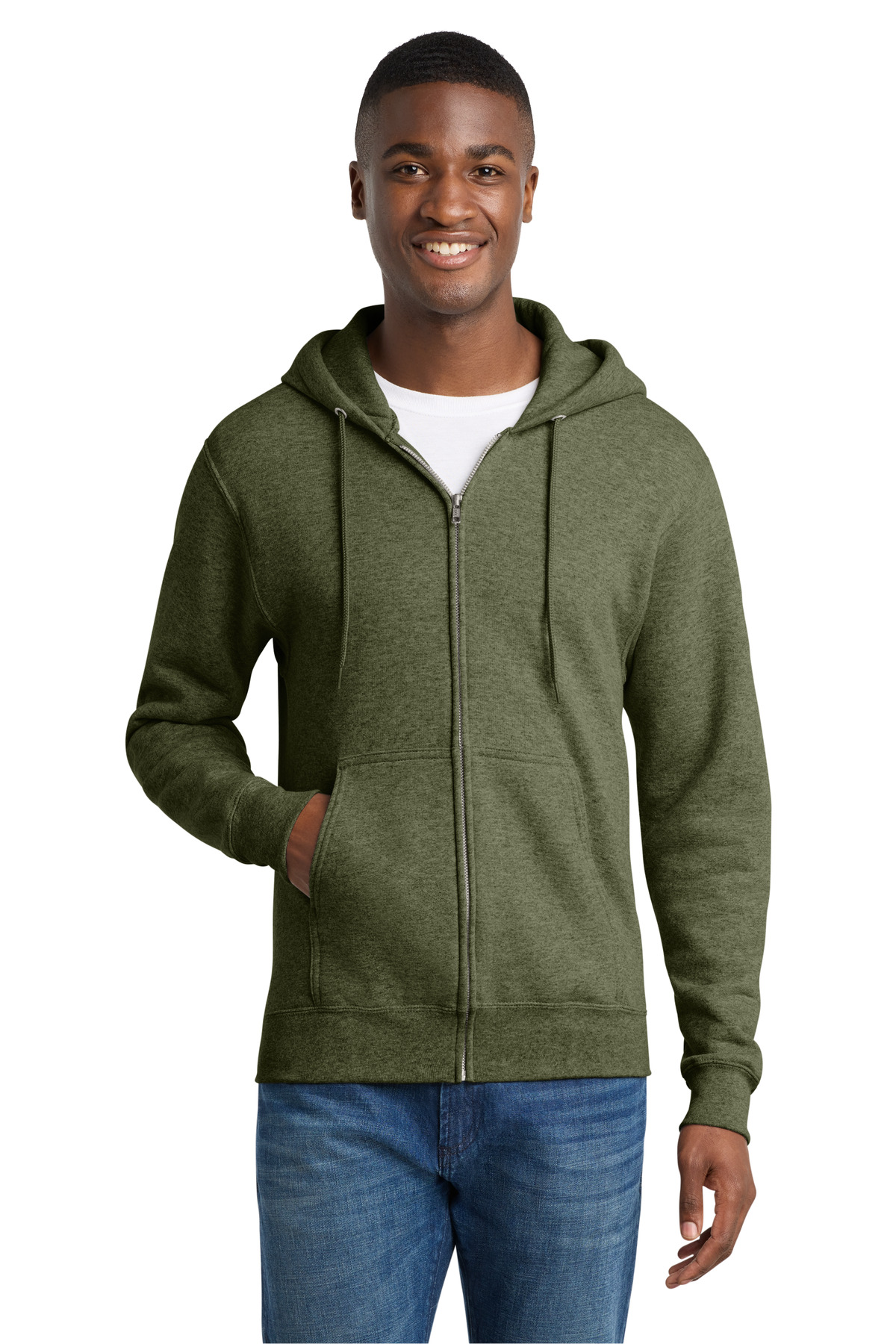 Port & Co Core Fleece Full-Zip Hooded Sweatshirt
