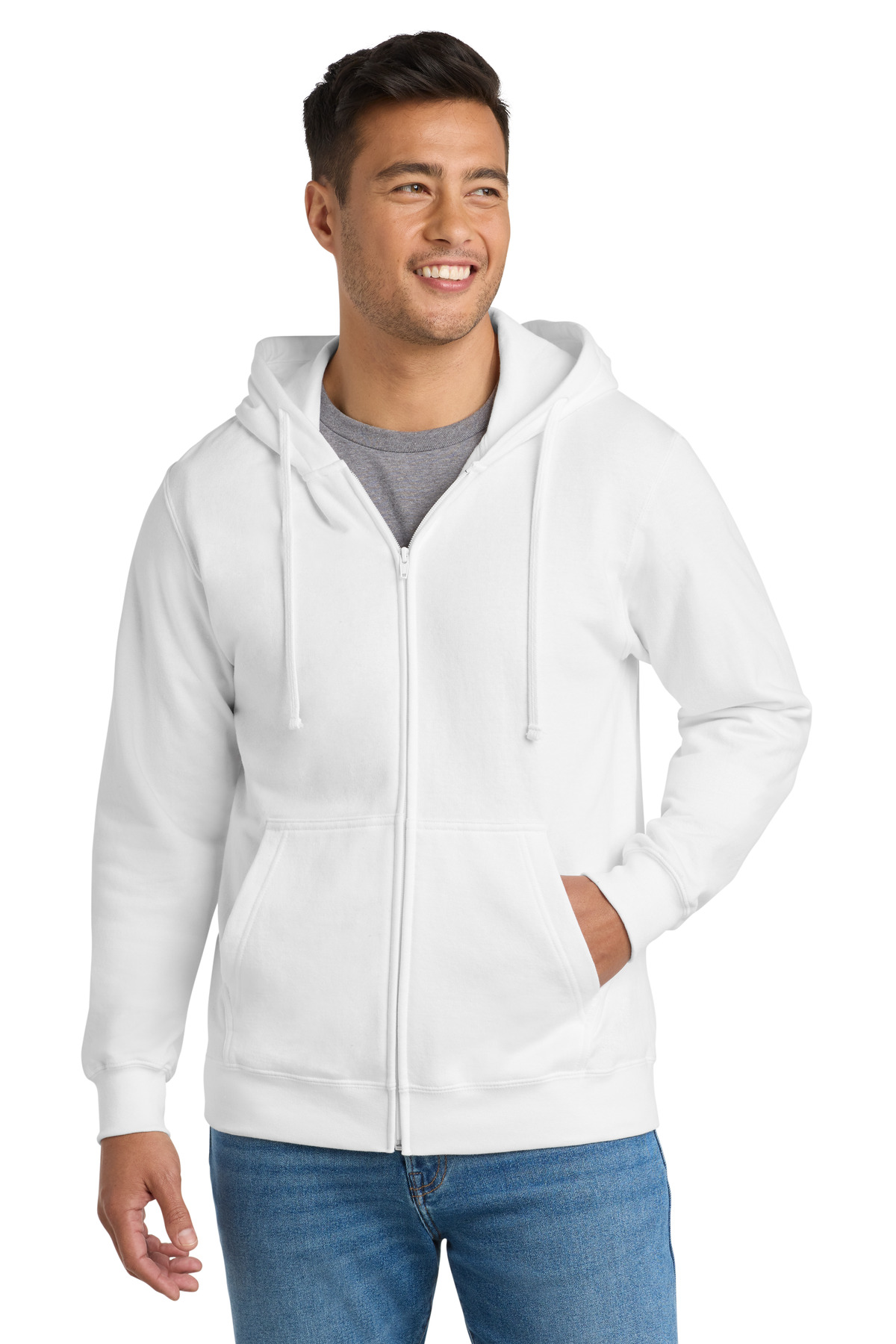 Port & Co Fan Favorite Fleece Full-Zip Hooded Sweatshirt