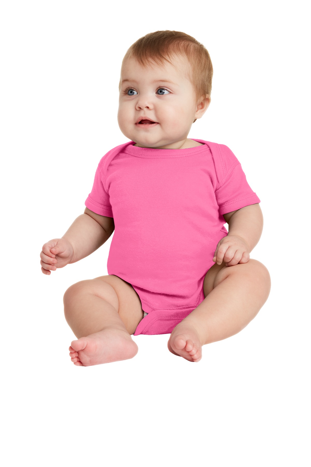 Rabbit Skins Infant Short Sleeve Baby Rib Bodysuit