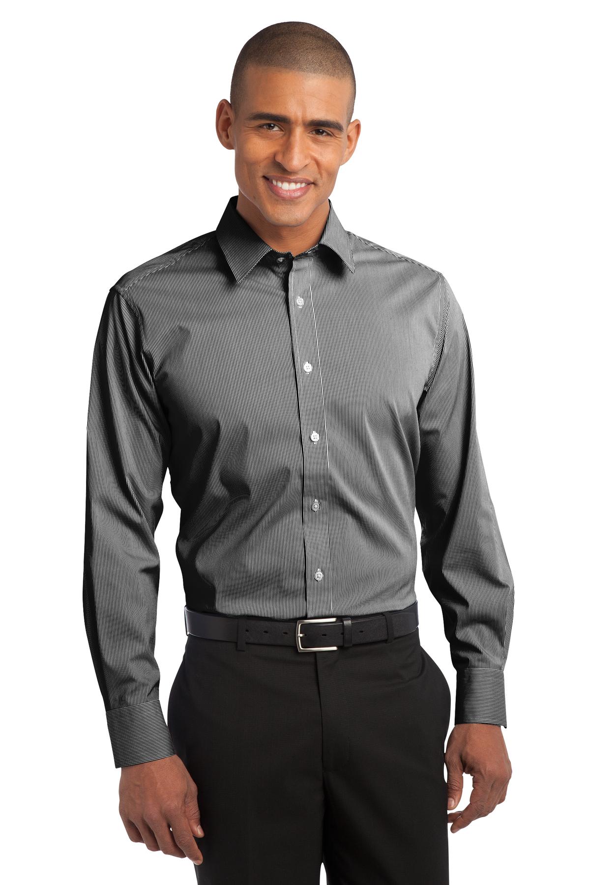 Port Authority Fine Stripe Stretch Poplin Shirt