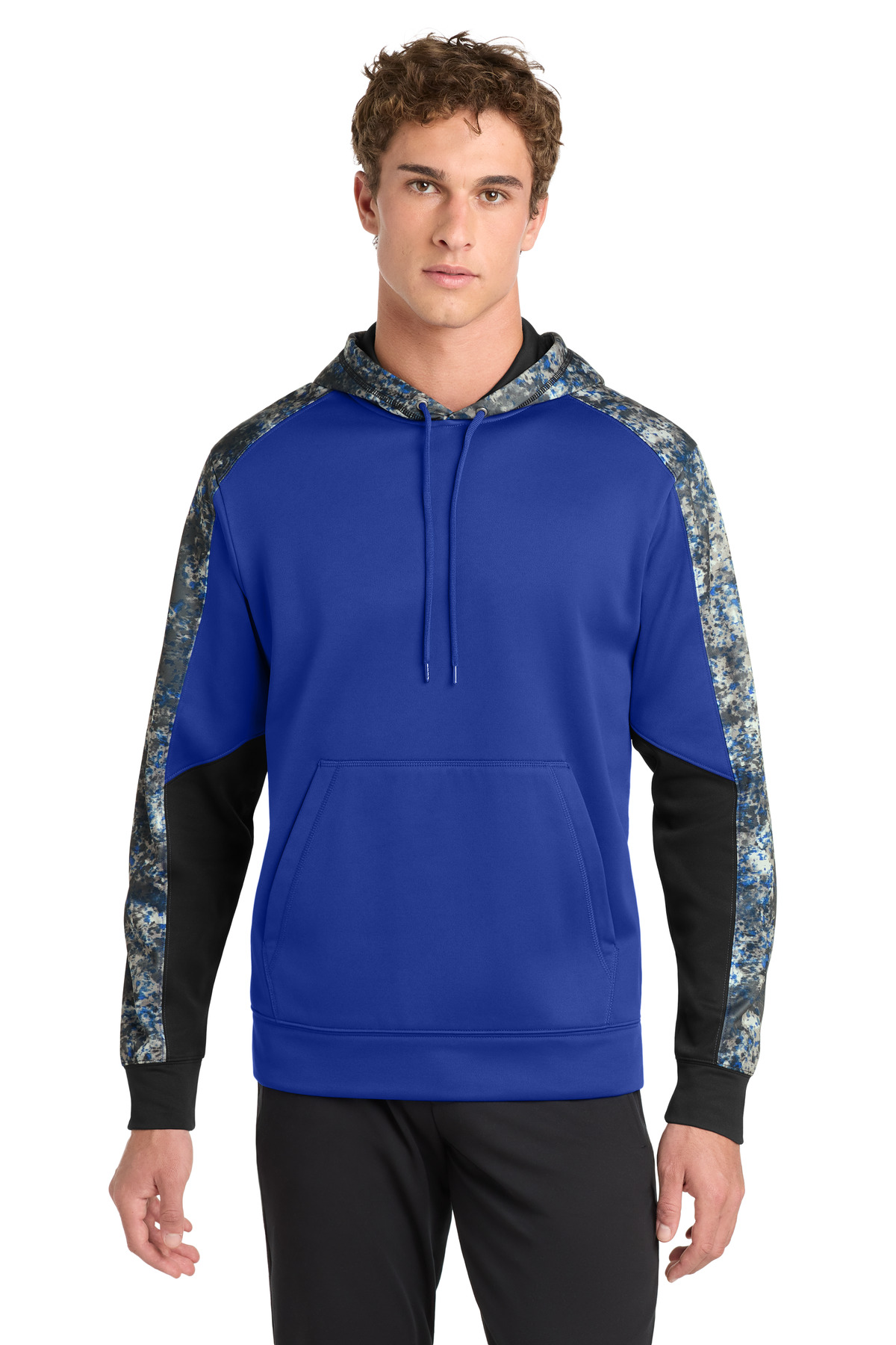 Sport-Tek Sport-Wick Mineral Freeze Fleece Colorblock Hooded Pullover