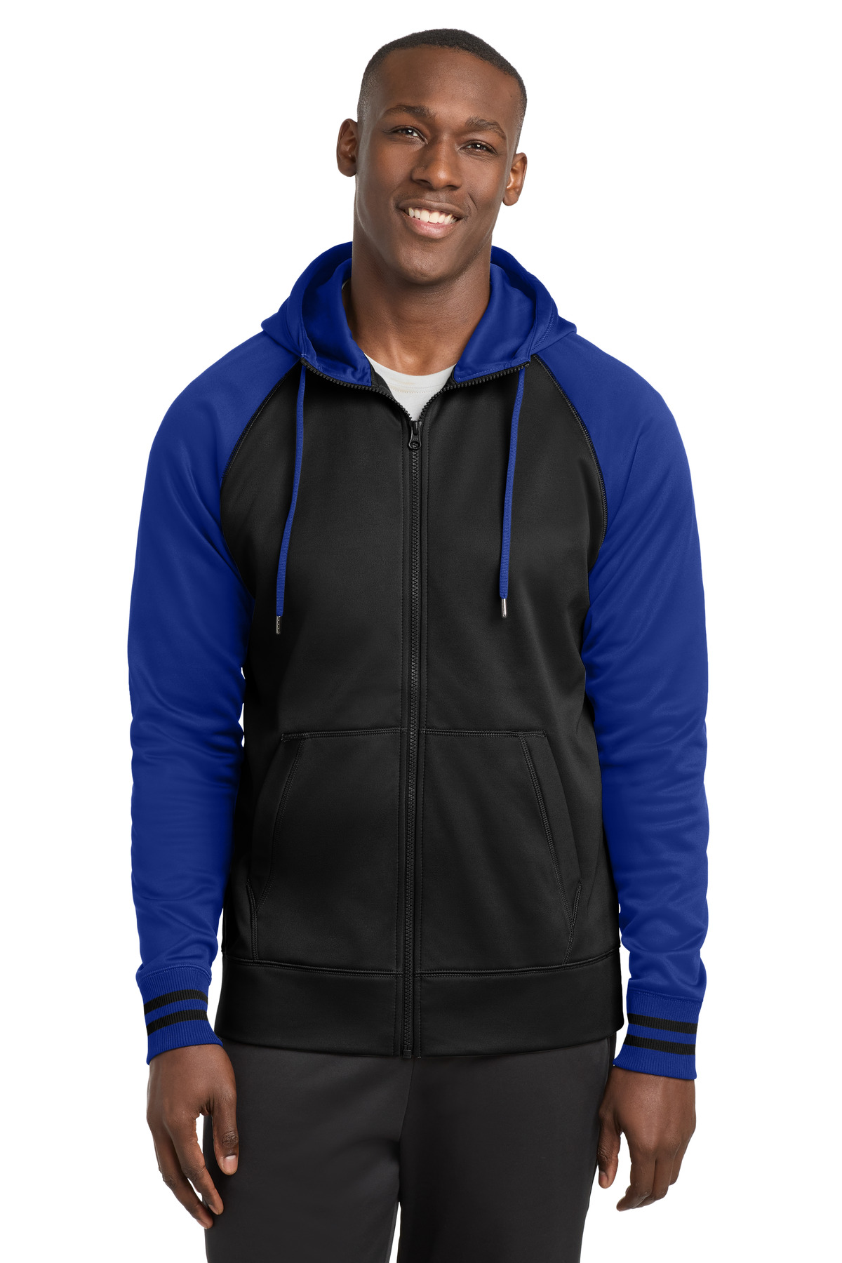 Sport-Tek Sport-Wick Varsity Fleece Full-Zip Hooded Jacket