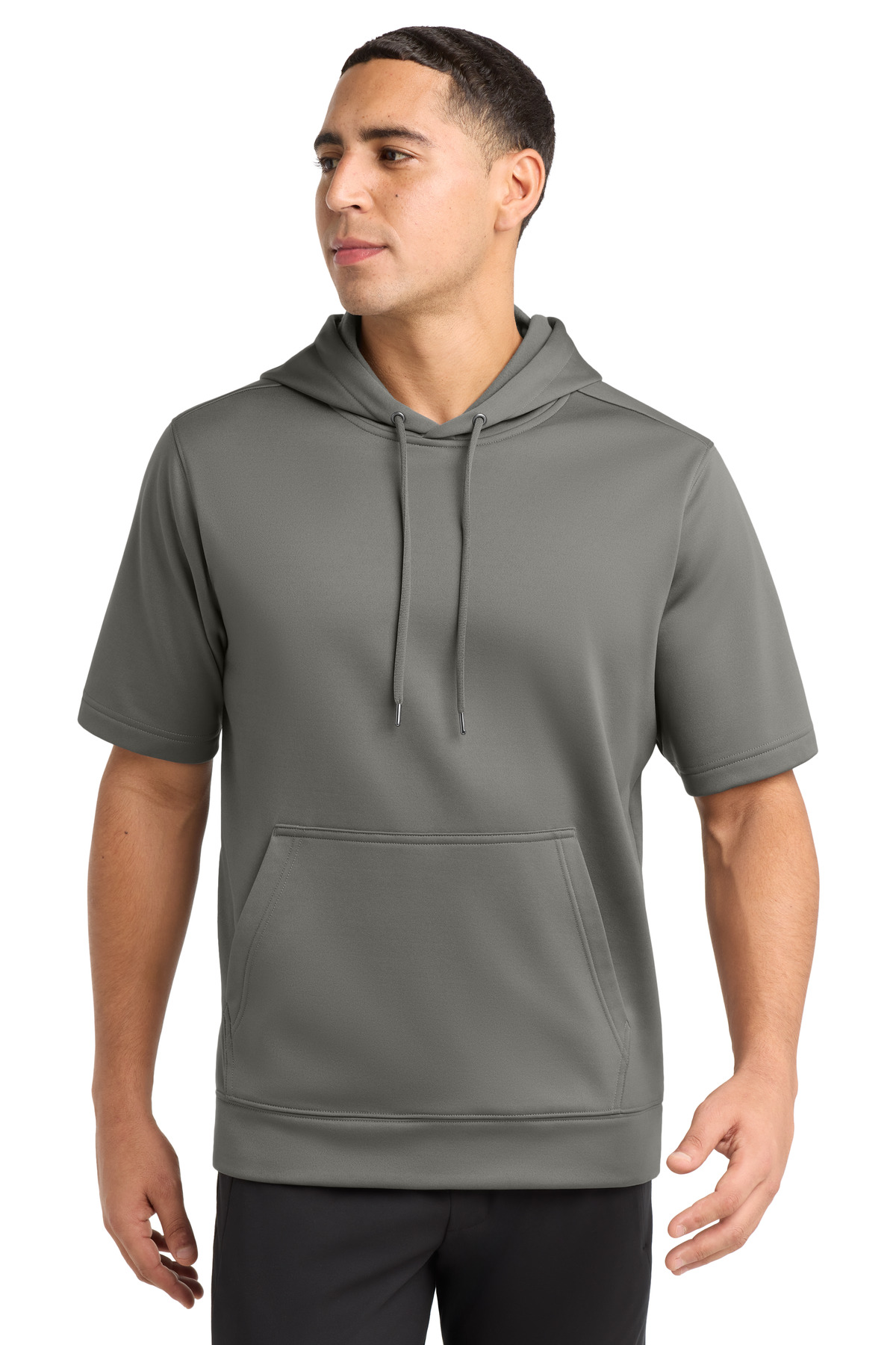 Sport-Tek Sport-Wick Fleece Short Sleeve Hooded Pullover
