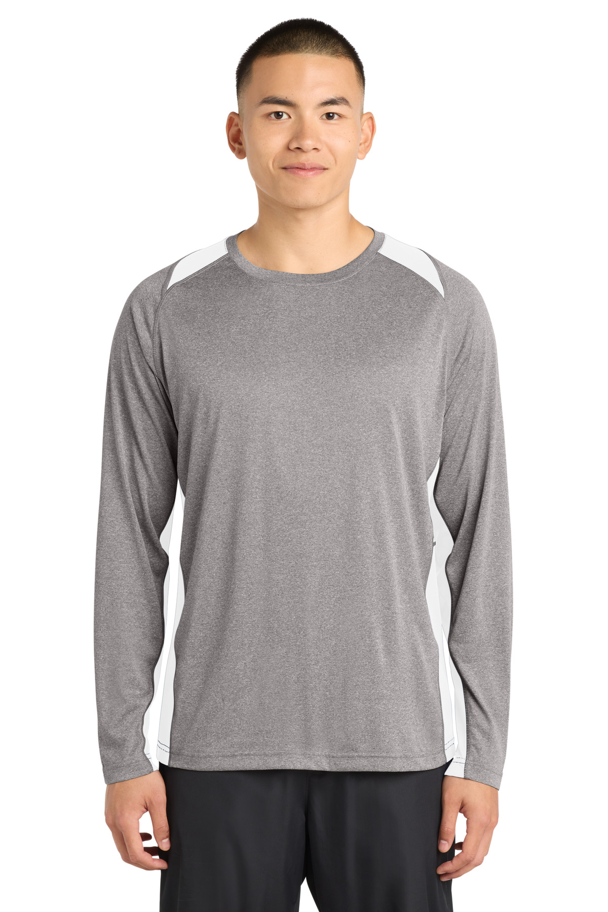 Sport-Tek Long Sleeve Heather Colorblock Contender Tee