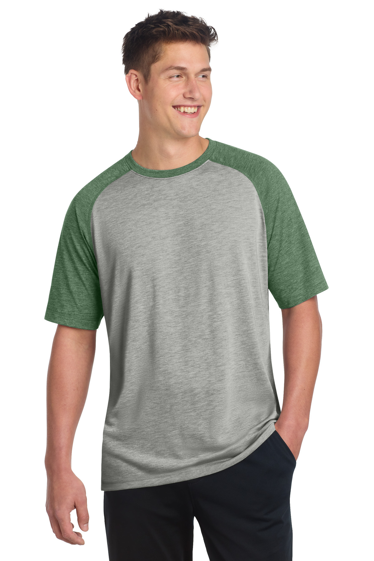 Sport-Tek PosiCharge Tri-Blend Wicking Raglan Tee