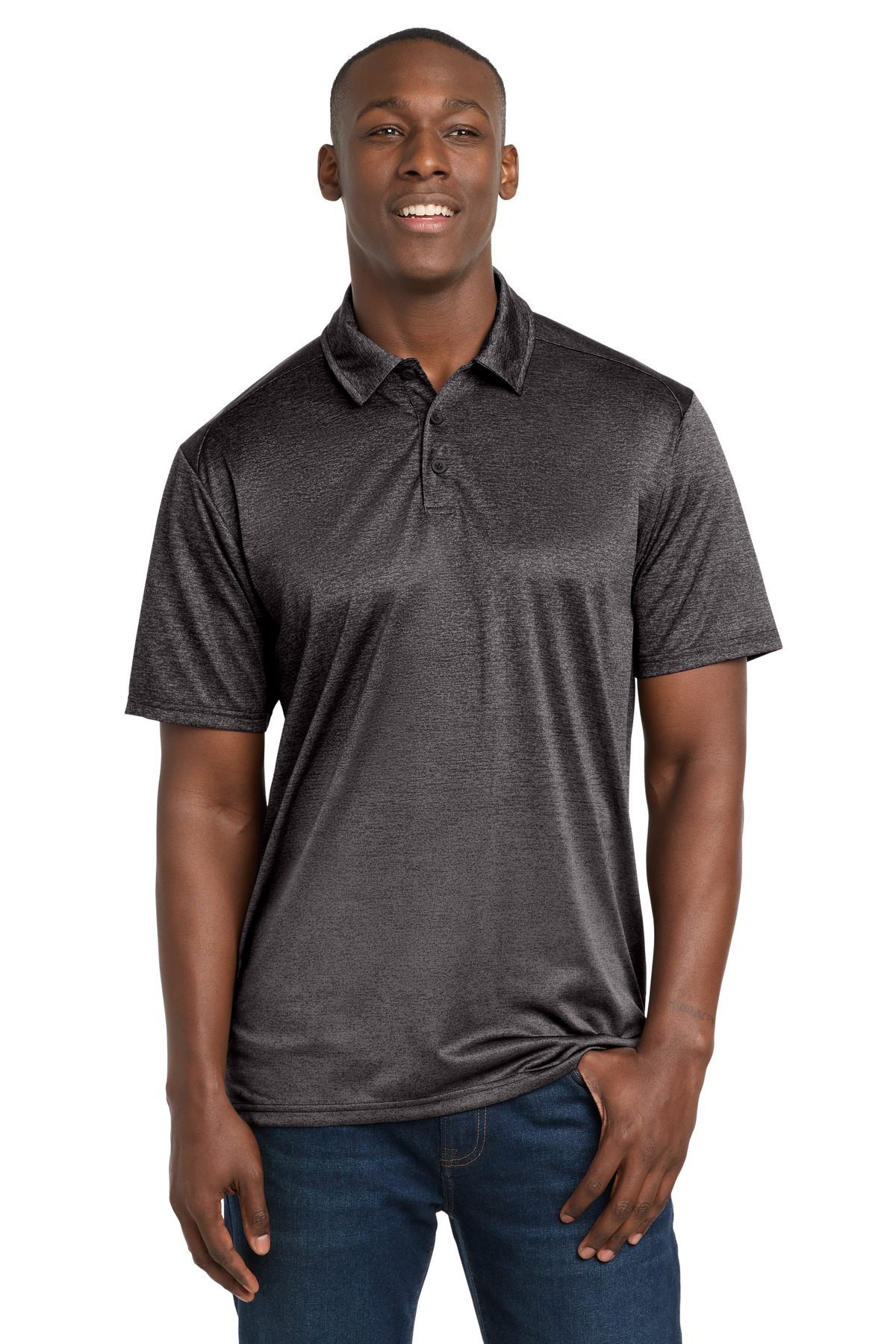 Sport-Tek Ombre Heather Polo
