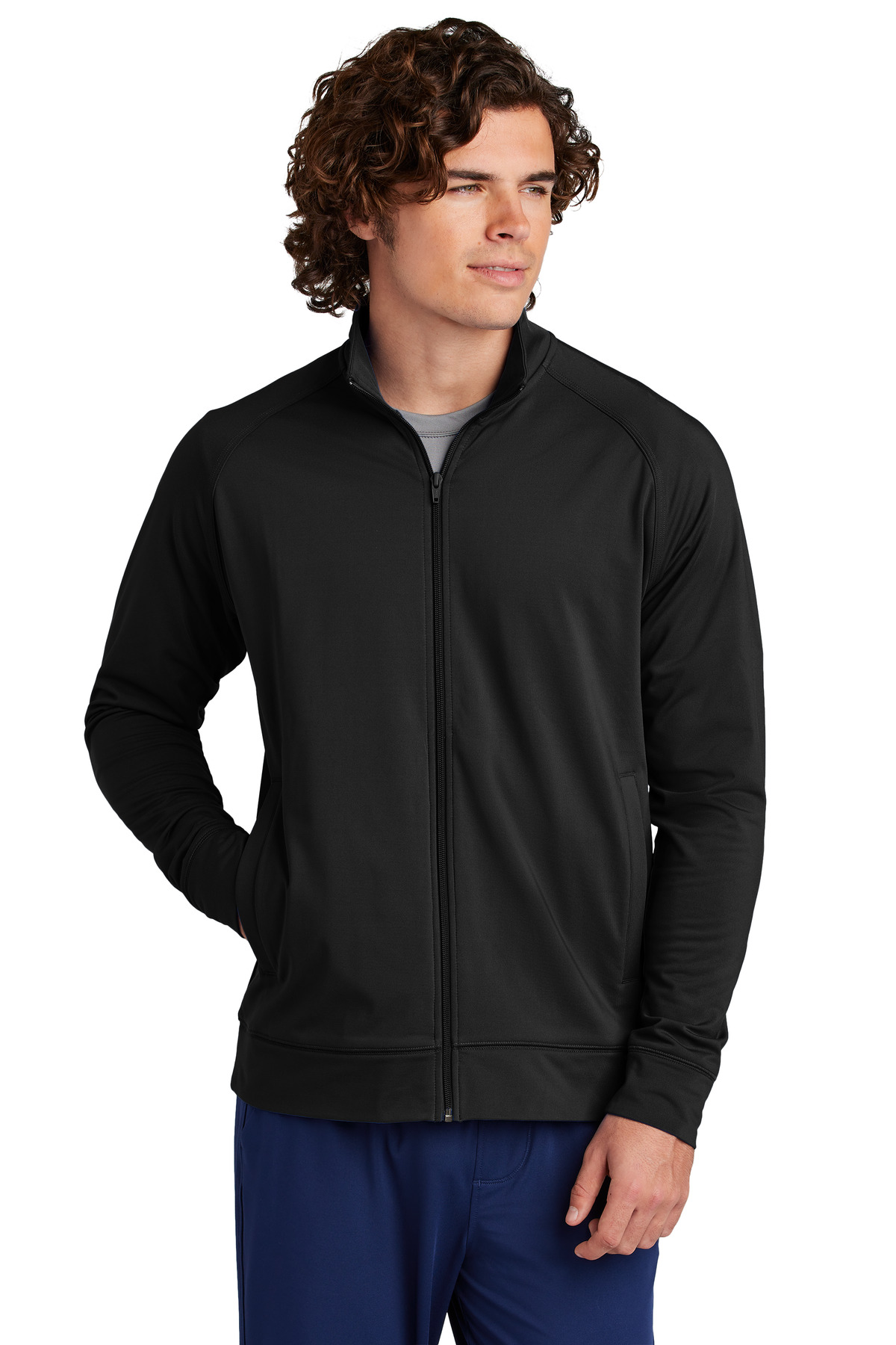 Sport-Tek Sport-Wick Stretch Full-Zip Cadet Jacket