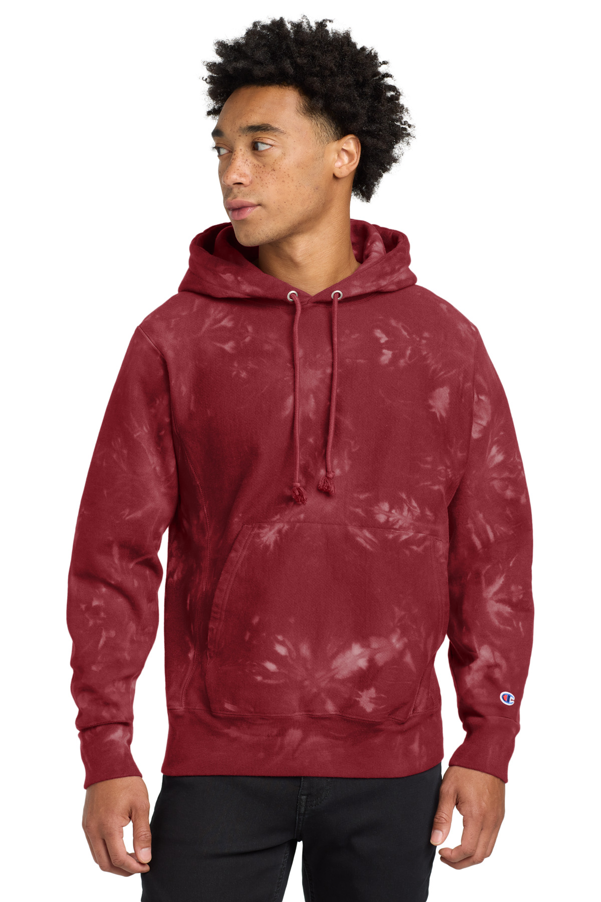 Champion Reverse Weave Scrunch-Dye Tie-Dye Hooded Sweatshirt