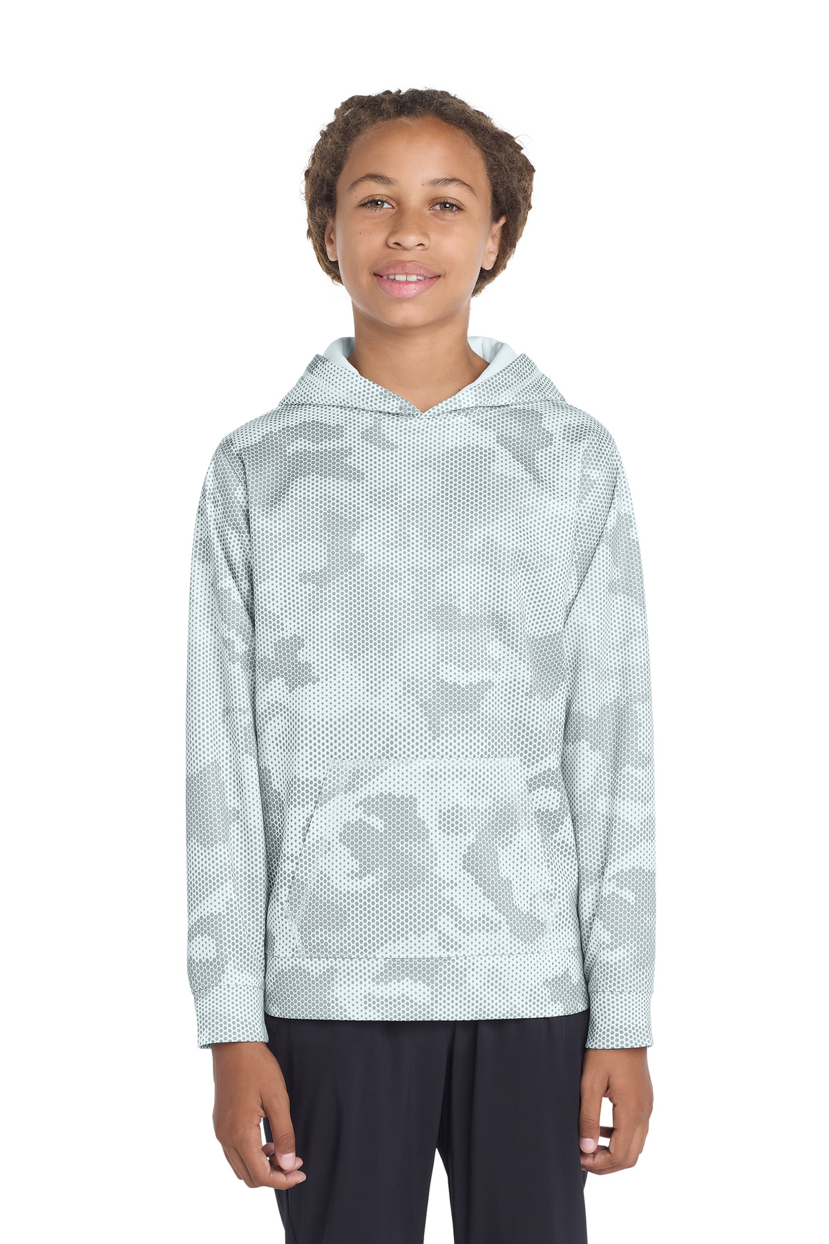 Sport-Tek Youth Sport-Wick CamoHex Fleece Hooded Pullover