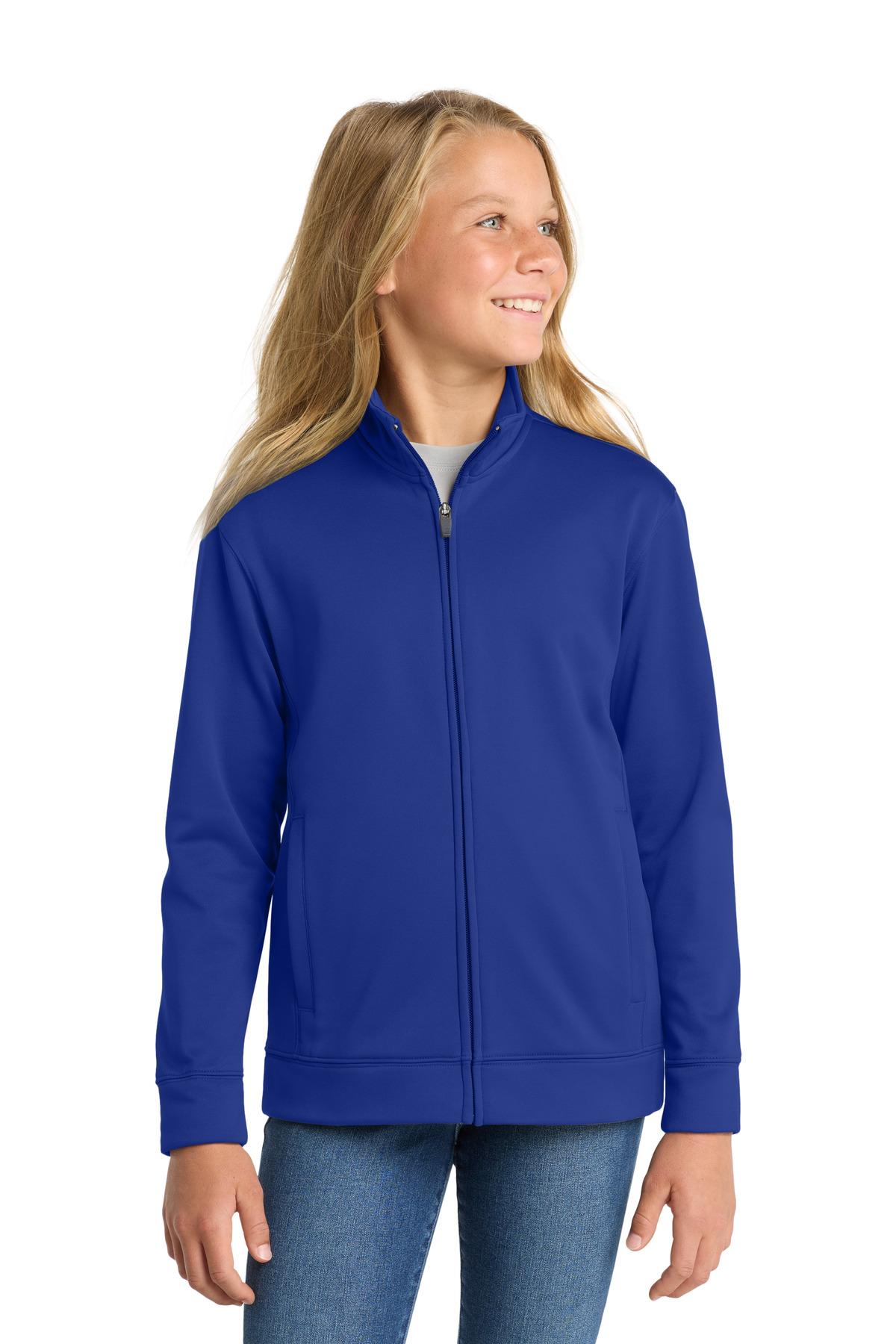 Sport-Tek Youth Sport-Wick Fleece Full-Zip Jacket