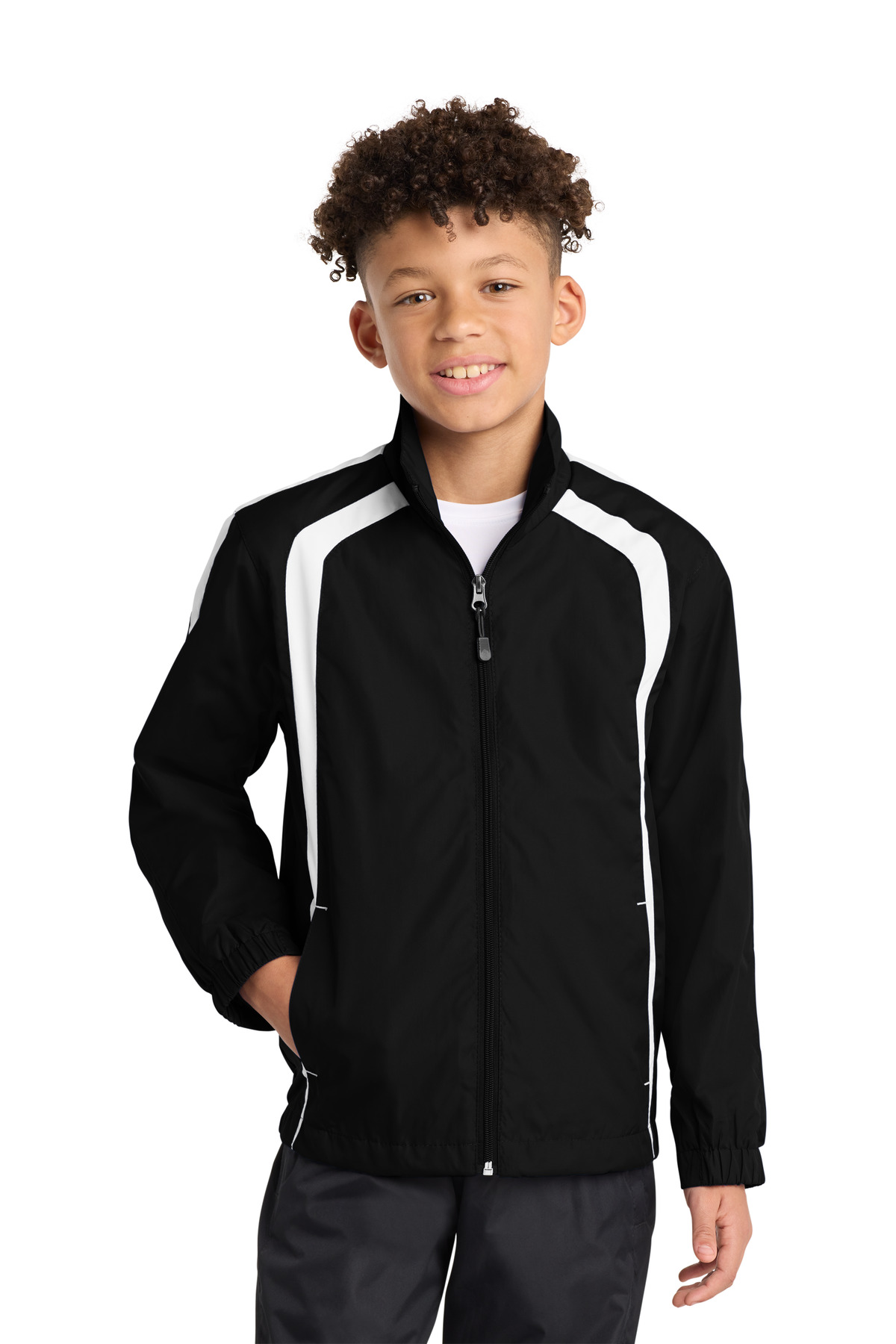Sport-Tek Youth Colorblock Raglan Jacket