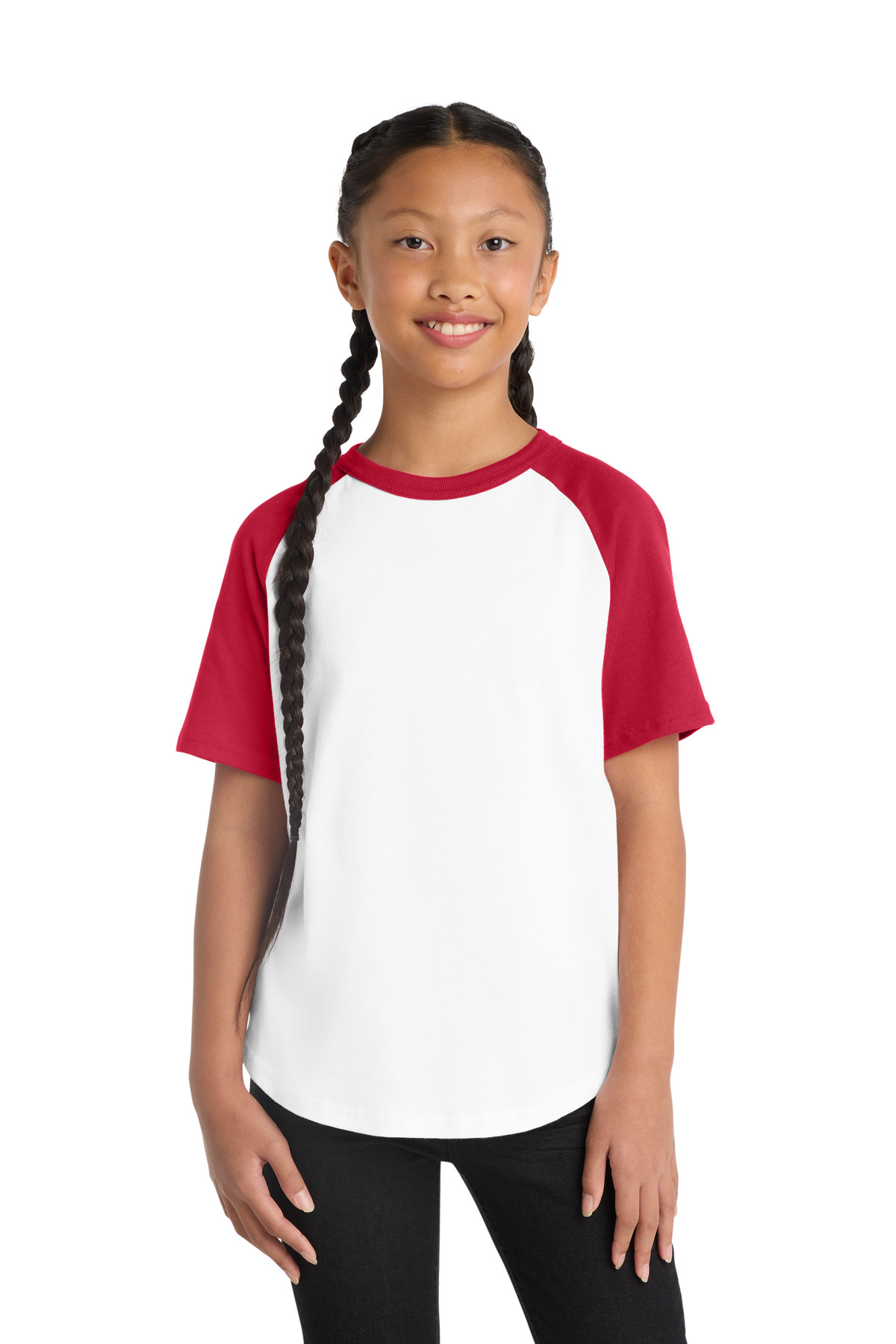 Sport-Tek Youth Short Sleeve Colorblock Raglan Jersey