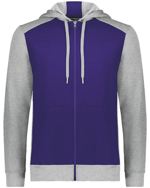 Unisex Eco Revive™ Three-Season Triblend Fleece Full-Zip Hooded Sweatshirt