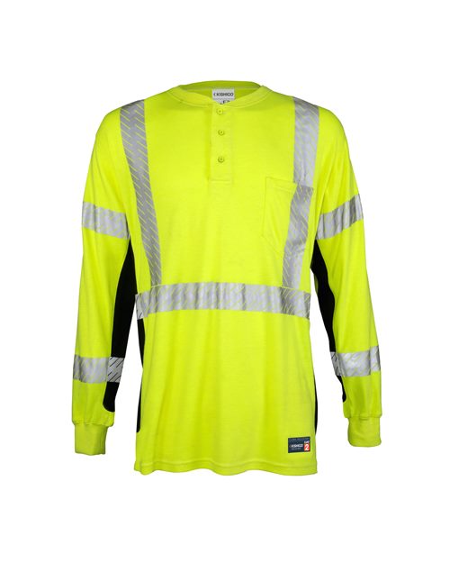 Unisex Tall FR Long Sleeve Henley T-Shirt