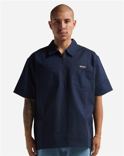 Unisex Work Heavyweight Quarter-Zip Short Sleeve Shirt