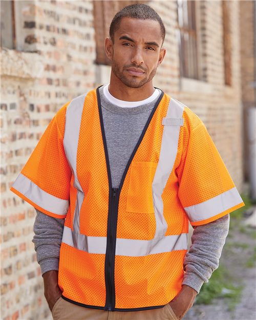 Unisex Economy Single Pocket Zipper Vest