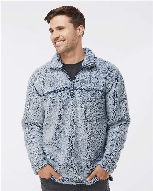 Unisex Sherpa Fleece Quarter-Zip Pullover