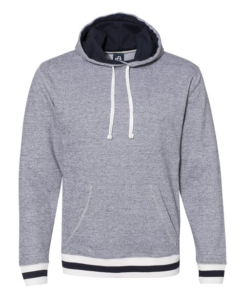 Unisex Peppered Fleece Lapover Hooded Sweatshirt