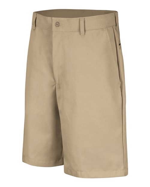 Men's Extended Sizes Cotton Casual Plain Front Shorts