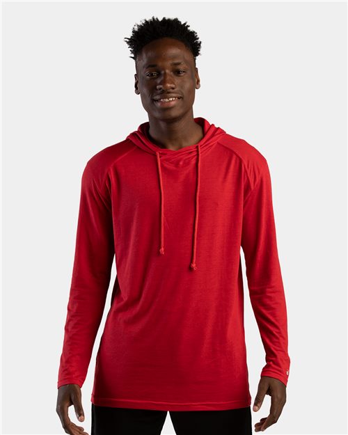 Men's Tri-Blend Surplice Hooded Long Sleeve T-Shirt